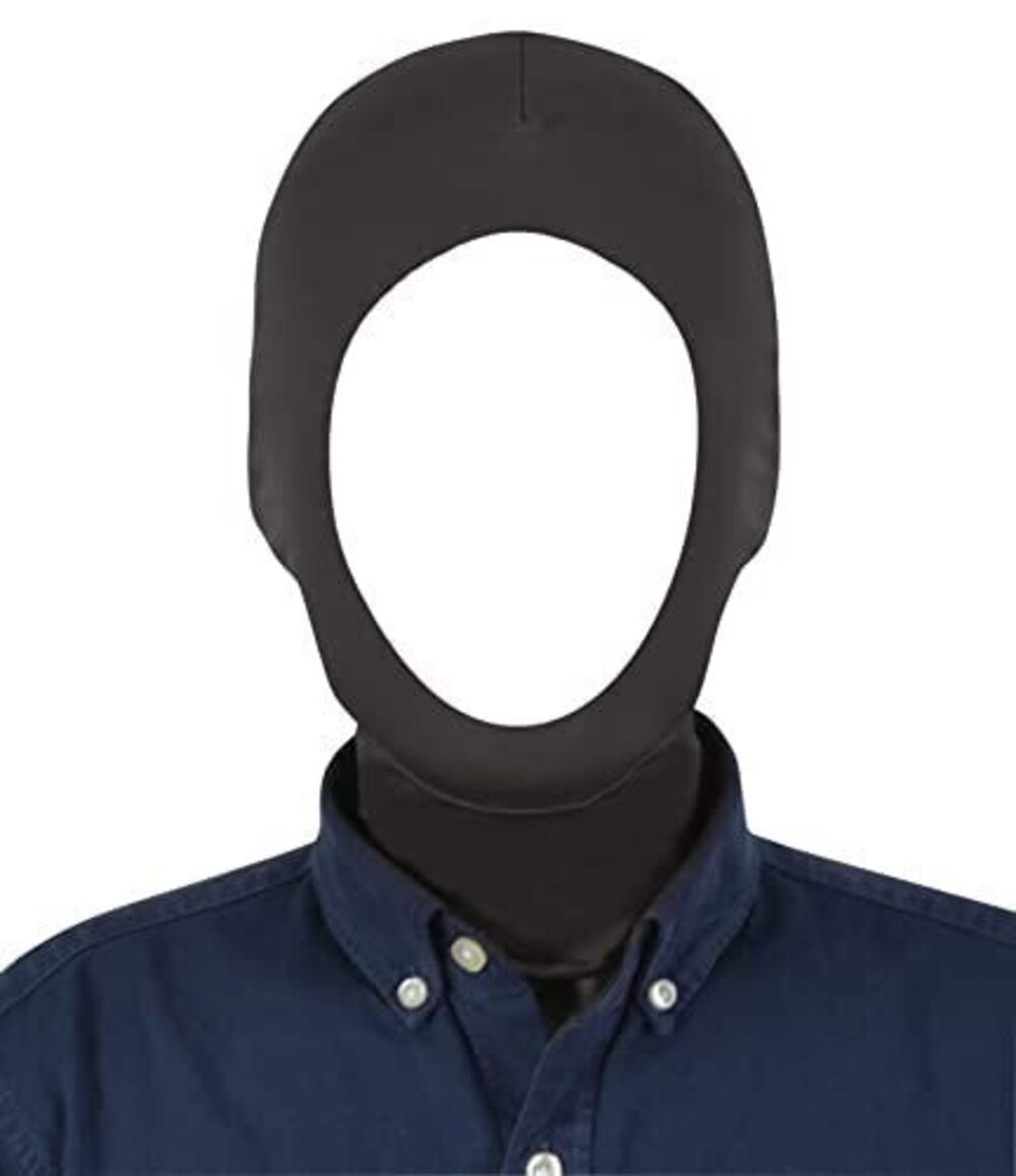 4371 Unisex Face open Zentai Hood Mask for Costume Parties Black